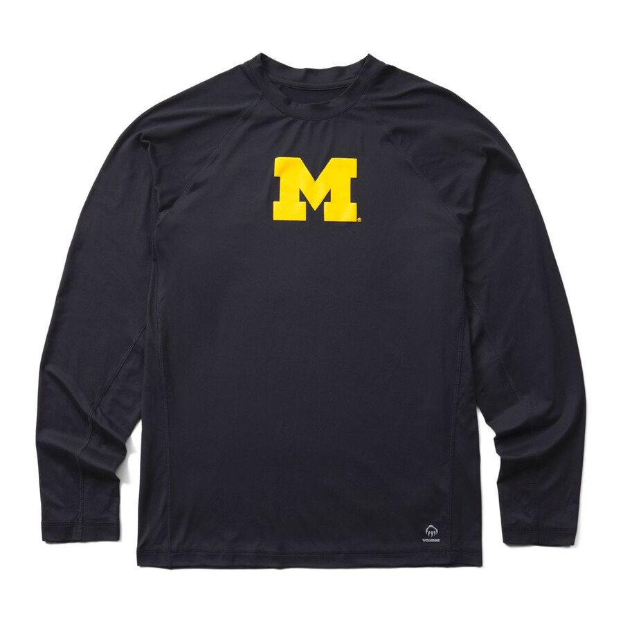 wolverine x vaillant université du michigan soleil-stop eco long sleeve tee