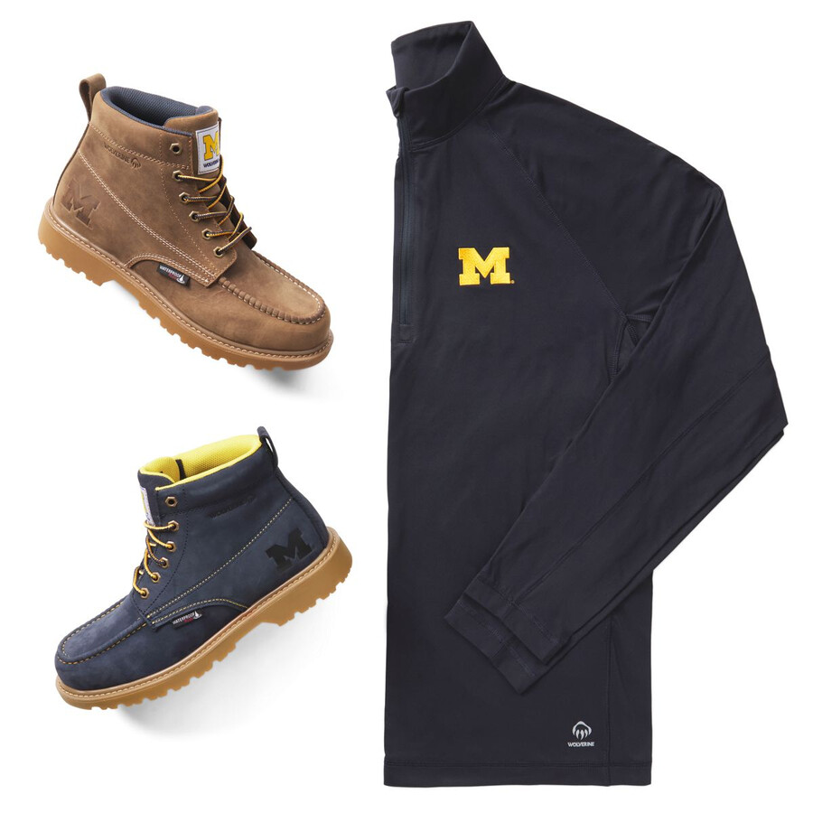 wolverine x vaillant université du michigan soleil-stop eco demi-zip