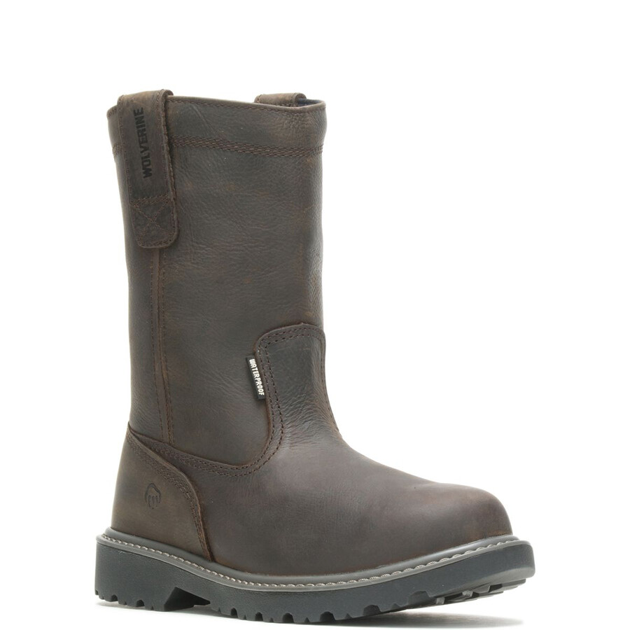 ouvrier de plancher imperméable À leau en acier-orteil 10 wellington