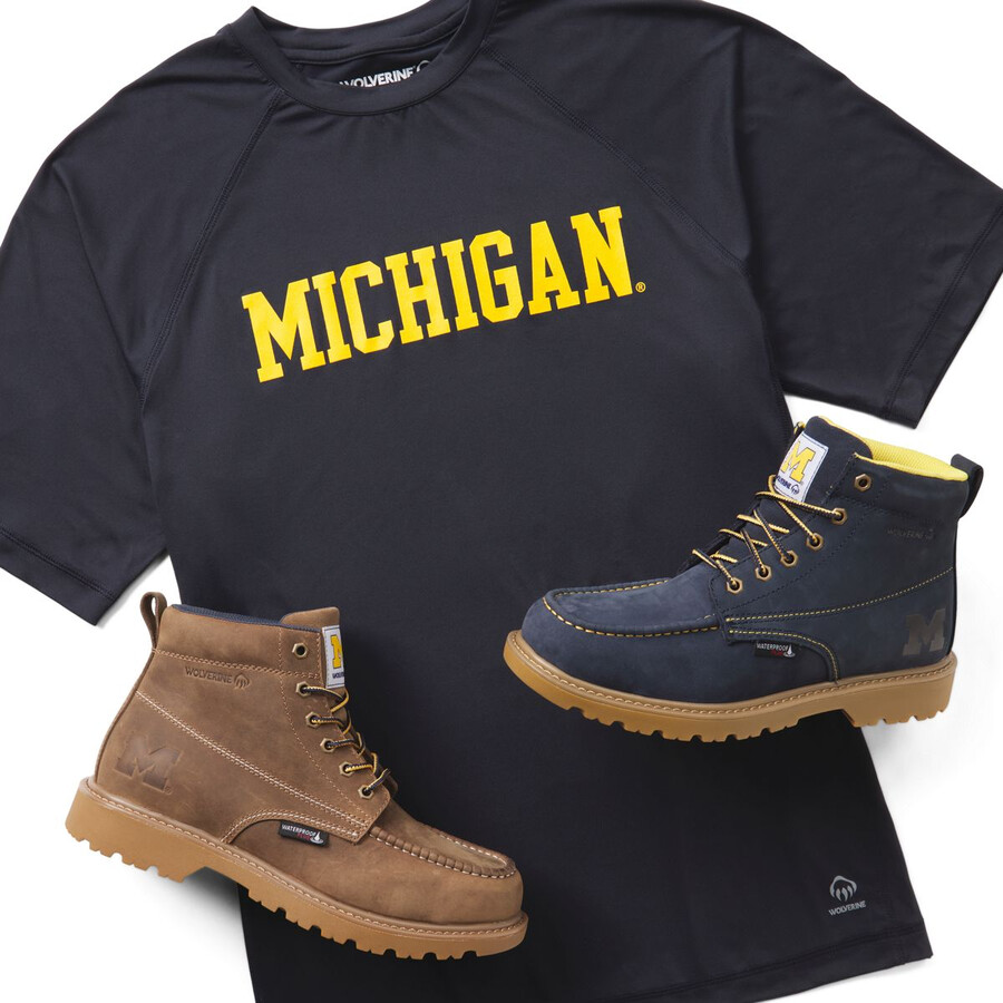 wolverine x vaillant université du michigan ouvrier de plancher moc toe travail de démarrage