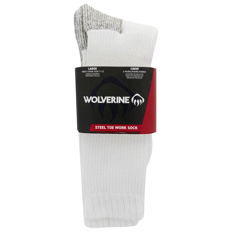 2-pk acier-orteil de coton de lÉquipage chaussette