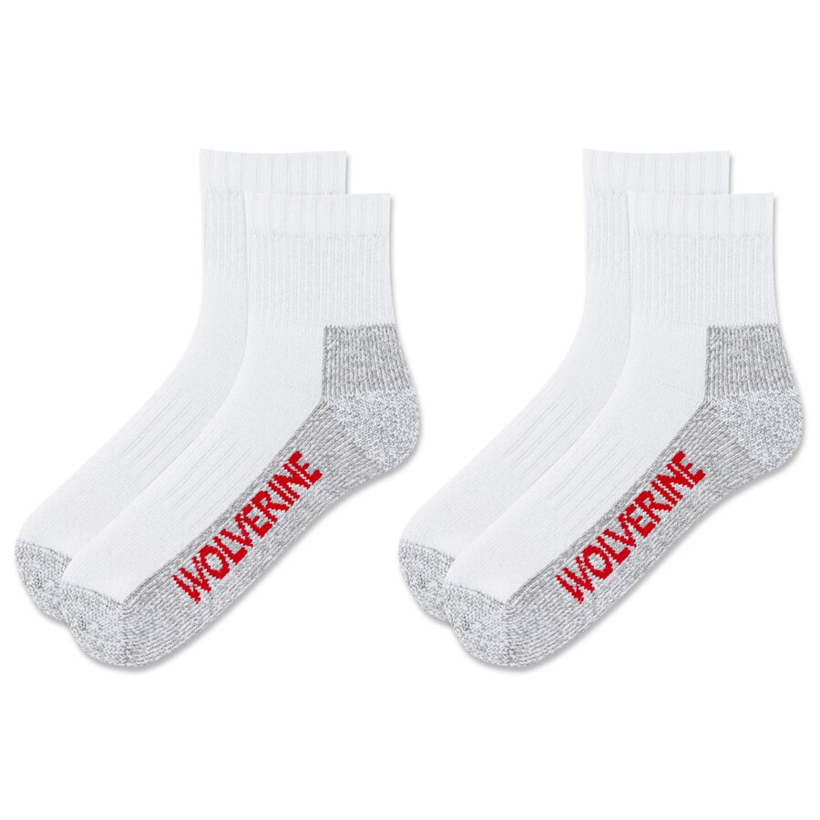 2-pk acier-orteil coton quarter sock